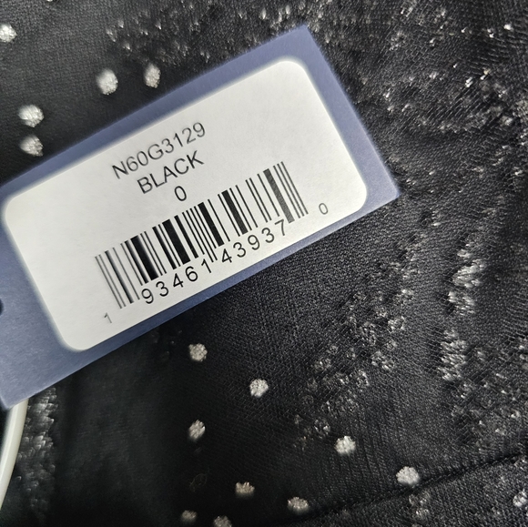 Marchesa Notte Black Glitter Gown Evening Wedding Gala Size 0 New With Tags - Picture 10 of 10